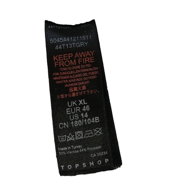 Topshop Front Wrap Sweater Women 14 Gray Heather Double Wrap Ties Long Sleeve - Picture 9 of 10